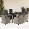 vidaXL Garden Dining Set Grey