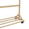 vidaXL Clothes Rack Bamboo Medium Bamboo Clothes Rack Rectangular