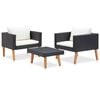 vidaXL Garden Furniture Set Black