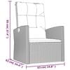 vidaXL Garden Lounge Set Grey PE Rattan 4 Piece Set Adjustable Armrests