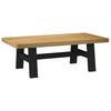 vidaXL Coffee Table Natural and Black Solid Pine Wood Medium Durable