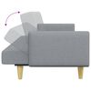 vidaXL Sofa Bed Light Gray Polyester, Wood, Plastic Medium Convertible