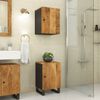 vidaXL Bathroom Cabinet Honey brown Solid mango wood, engineered wood, iron
