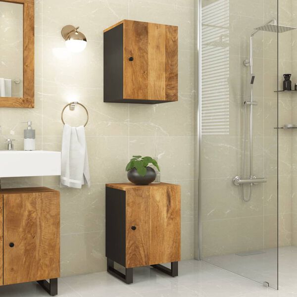 vidaXL Bathroom Cabinet Honey brown Solid mango wood, engineered wood, iron