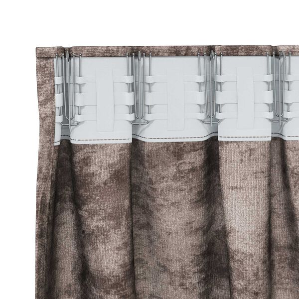 vidaXL Curtain with Curtains 2 pcs Cappuccino 55.1" x 55.1" Velvet
