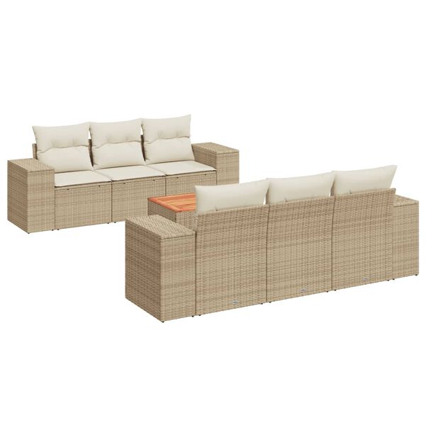vidaXL Garden Sofa Set Beige