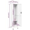 vidaXL Locker Cabinet White Steel Tall Locker Cabinet Rectangular