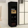 vidaXL Shoe Cabinet Black 11.8x13.4x41.3" Solid Wood Pine