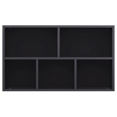 vidaXL Book Cabinet/Sideboard Gray 19.7"x9.8"x31.5" Engineered Wood