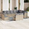 vidaXL Garden Sofa Set Beige, Light Grey