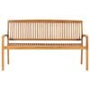 vidaXL Garden Bench Teak wood natural Fine sanded teak hardwood
