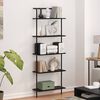 vidaXL Bookshelf Black oak 60 x 24 x 168 cm Engineered wood