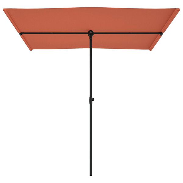 vidaXL Garden Parasol Terracotta Polyester, Aluminum Medium