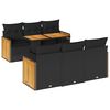 vidaXL Garden Sofa Set Black