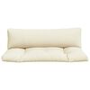 vidaXL Pallet Cushion Set of 2 Cream 100% Polyester 43.3 x 22.8 x 3.9 in