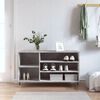 vidaXL Shoe Cabinet Concrete Gray Engineered Wood Medium Modern