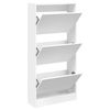 vidaXL Shoe Cabinet White Engineered Wood Slim Shoe Cabinet