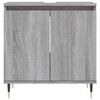 vidaXL Bathroom Furniture Set Grey Sonoma Engineered wood and Metal Medium