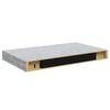 vidaXL Wall Shelf Concrete grey Honeycomb MDF, metal Small
