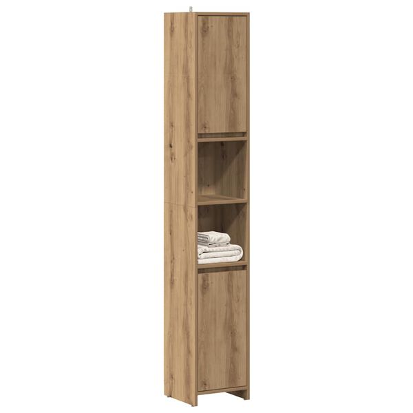 vidaXL Bathroom Cabinet Artisan oak Engineered wood Tall