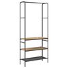 vidaXL Clothes Rack with Shelf Artisan Oak 30.31 x 11.81 x 67.32 in