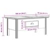 vidaXL Coffee Table White Solid Pine Wood, Engineered Wood, Metal