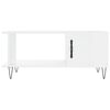 vidaXL Coffee Table High Gloss White Engineered Wood Medium Coffee Table