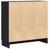 vidaXL Book Cabinet Black Oak 32.48 x 12.01 x 31.50 in Engineered Wood