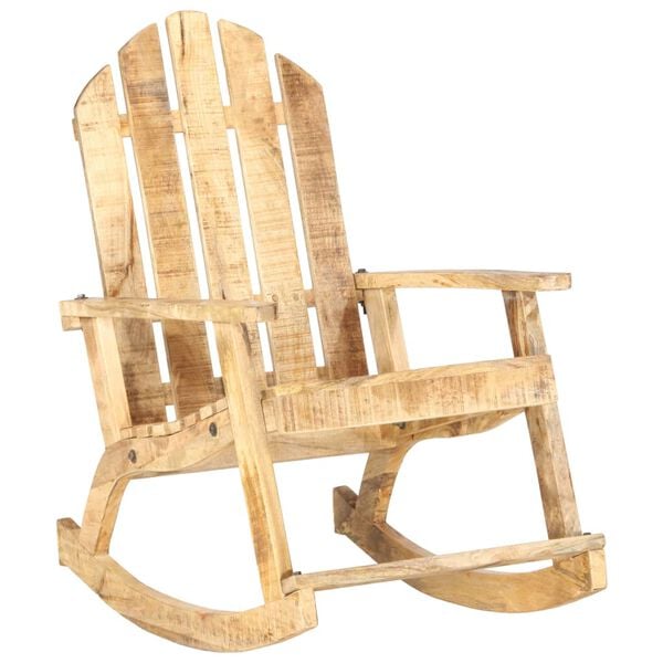vidaXL Garden Rocking Chair Woodgrain Solid Mango Wood Standard