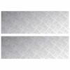 vidaXL Stair Tread Rectangular 2 pcs Silver 35.43 x 11.81 in Aluminium