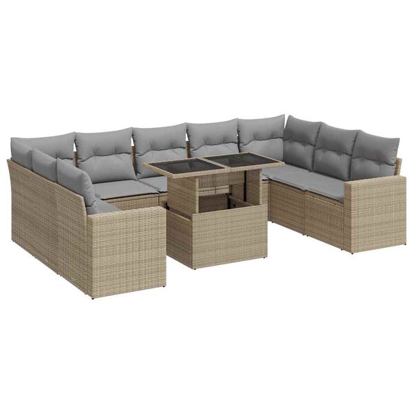 vidaXL Garden Sofa Set Beige