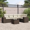 vidaXL Garden Sofa Set Brown PE rattan Large Modular Garden Sofa Set