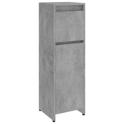 vidaXL Bathroom Cabinet Concrete Gray 11.8"x11.8"x37.4" Engineered Wood