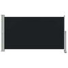 vidaXL Side Awning Black screen, Grey stand Polyester, Powder-coated iron