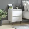 vidaXL Bedside Cabinet White Engineered wood Medium bedside cabinet