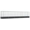 vidaXL Aviary with Extension Silver 410.4"x42.1"x83.5" Steel