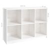 vidaXL Book Cabinet White Solid pinewood Medium Book Cabinet