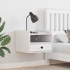 vidaXL Bedside Table White 14.96 x 14.17 x 11.61 in Solid pine wood