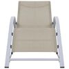 vidaXL Sun Lounger Cream for loungers, Black and Silver for table