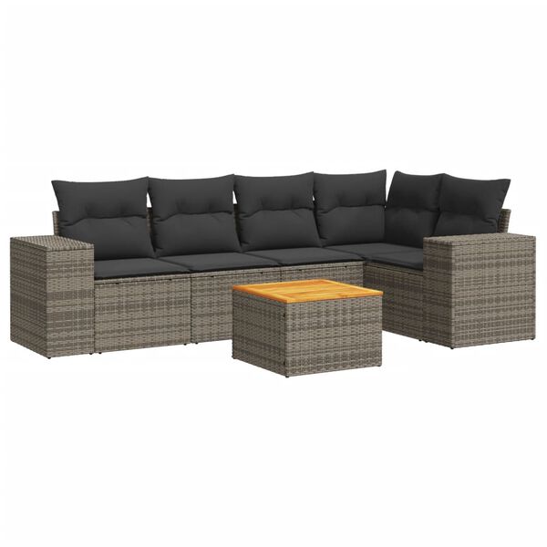 vidaXL Garden Sofa Set Grey