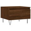 vidaXL Coffee Table Set of 2 Brown Oak Engineered Wood, Metal Medium