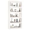 vidaXL Book Cabinet White Solid Pine Wood Medium Book Cabinet