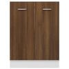 vidaXL Bottom Cabinet Brown Oak Engineered Wood 23.6 x 18.1 x 32.1 in