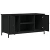 vidaXL Tv Cabinet Black Engineered wood, Iron Medium Tv Cabinet