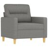 vidaXL Sofa Chair With Footstool Dark Grey