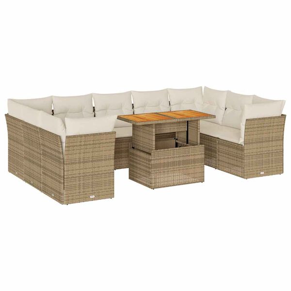 vidaXL Garden Sofa Set Beige