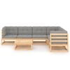 vidaXL Garden Lounge Set Gray Solid pinewood Large Modular