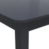 vidaXL Dining Table Black Solid rubber wood frame 44.9 x 28.0 x 29.5 in