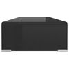 vidaXL TV Stand Black Tempered Glass Medium Modern TV Stand
