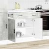 vidaXL Kitchen Base Cabinet Concrete Gray Engineered Wood